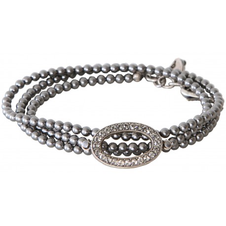 New Bracelet à enrouler autour du poignet en perles Swarovski® Rose Gold Pearl et cristaux Vintage