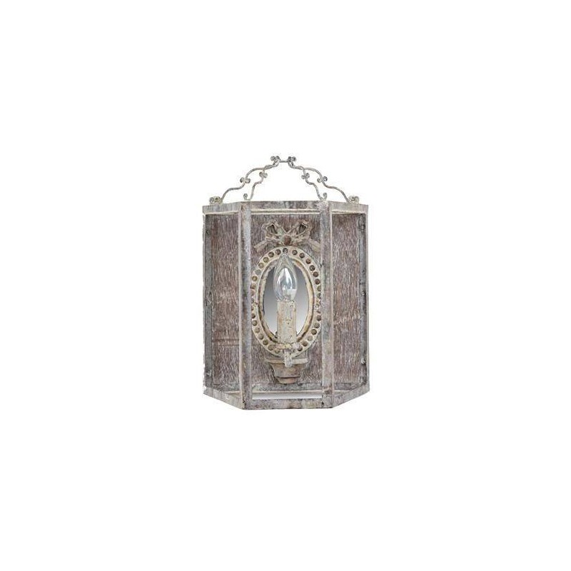 Rustic white wall sconce by Coquecigrues