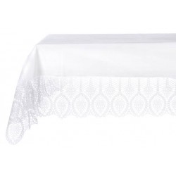 Vinyl lace tablecloth white 152x228 cm