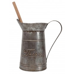 Zinc pot with brush "Toilettes"