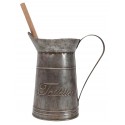 Zinc pot with brush "Toilettes"