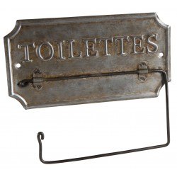 Zinc toilet paper dispenser "Toilettes"