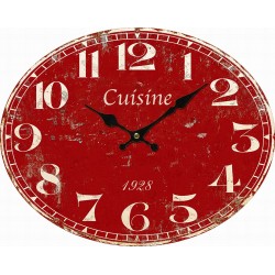 Pendule rouge "Cuisine"
