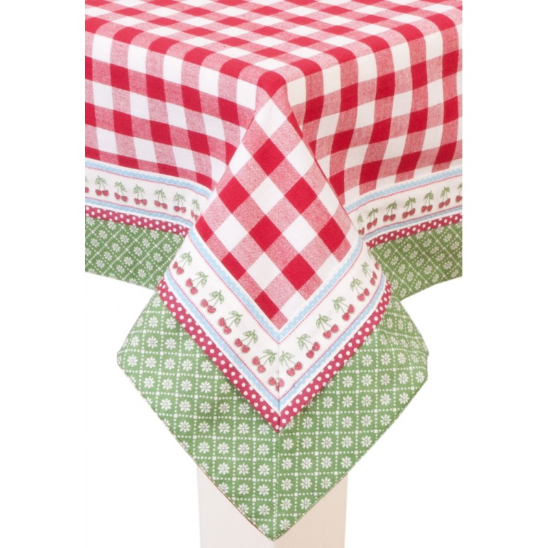 Red square tablecloth tablecloth 150 x 150 cm by Clayre & Eef