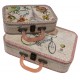 Set de 2 valises au décor de vélo