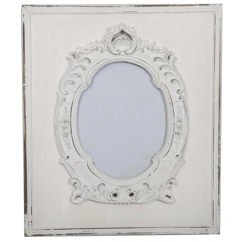 Antique white baroque frame by Antic Line, ideal for a shabby chic decor