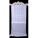 Long white curtain Herbes Folles 130x300 with monogram