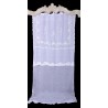 Rideau Herbes Folles Blanc 130x300 avec monogrammes