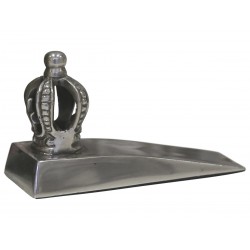 Doorstop with crown antique silver