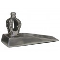 Doorstop with crown antique silver