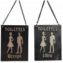 Plaque de toilettes sur chainette LIBRE-OCCUPE