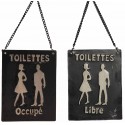 Toilet plate on chainette LIBRE-OCCUPE