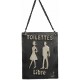 Plaque de toilettes sur chainette LIBRE-OCCUPE