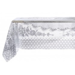 Nappe en dentelle de vinyle Argente 152 x 264 cm