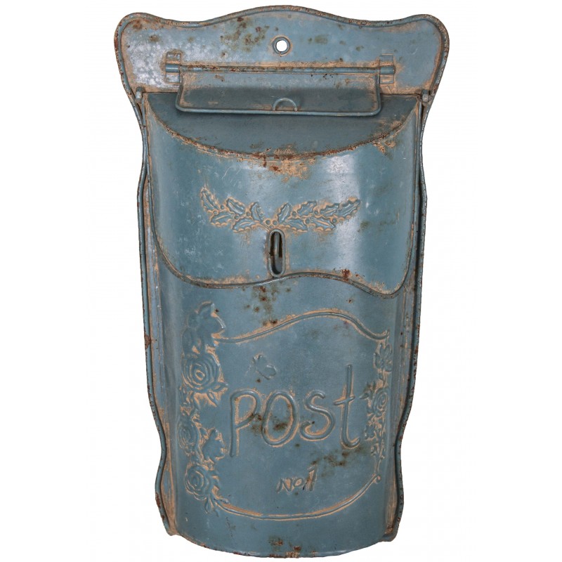 Mailbox "Post" blue by Antic Line, ideal for a vintage decor