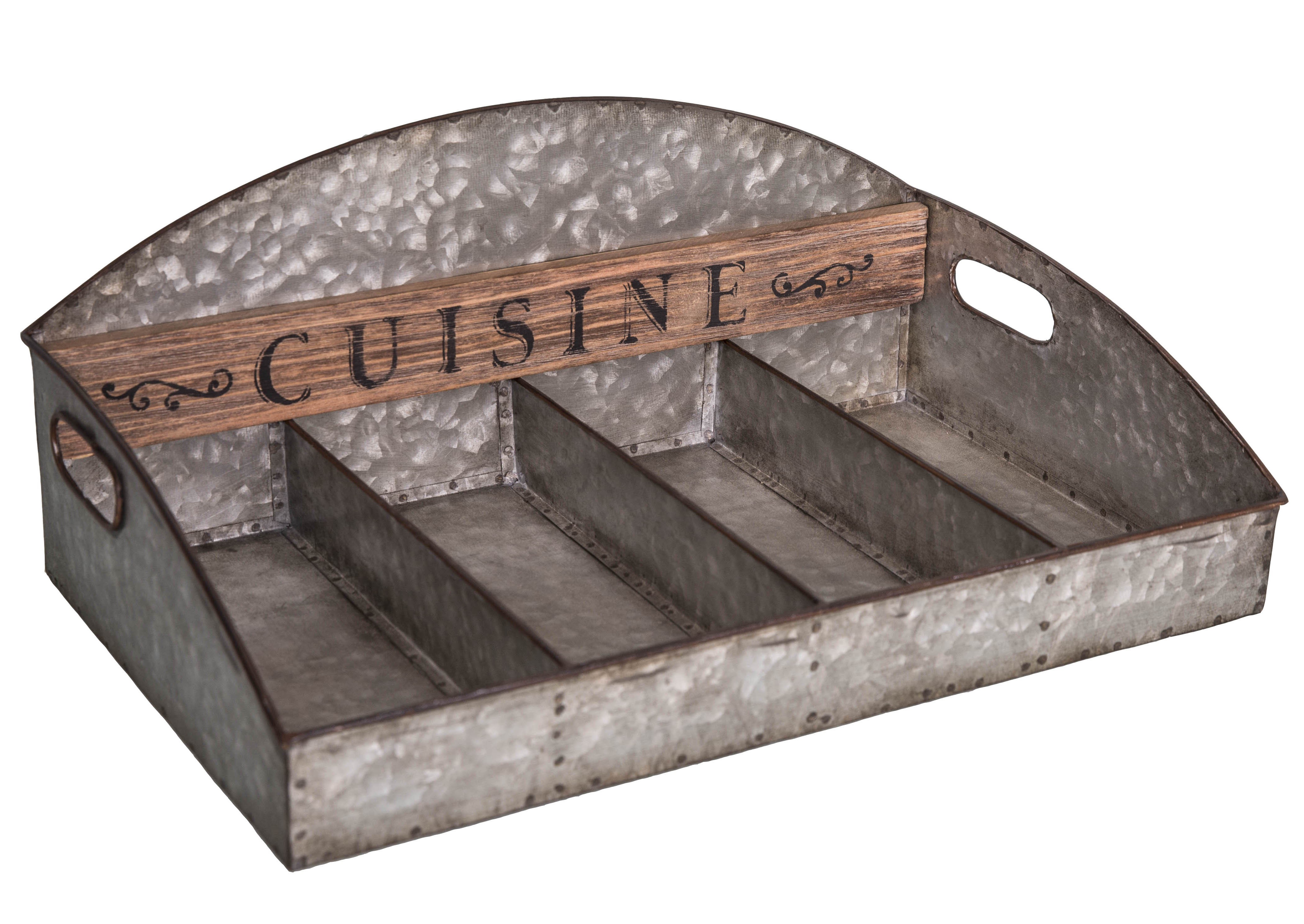 Range couverts Cuisine en zinc par Antic Line, idéal pour une déco vintage Range couverts Cuisine en zinc par Antic Line, idéal pour une déco vintage