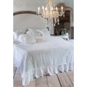 Dessus de lit brodé blanc 240 x 240 cm