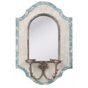 Wall mirror antique wooden chandelier