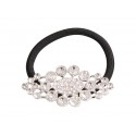 Hair elastic with oval flower