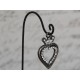 Pendentif en forme de coeur avec cristaux