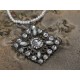 Heart-shaped pendant with crystals