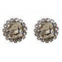 Swarovski® Crystal Round Diamond Earrings with Swarovski® Crystal Crystals