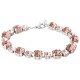 Bracelet à cristaux Swarovski® Blush Rose et Silk