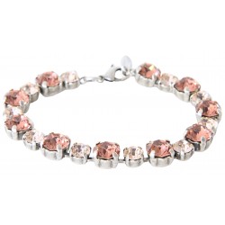 Swarovski® Crystal Bracelet Blush Rose and Silk