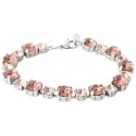 Swarovski® Crystal Bracelet Blush Rose and Silk