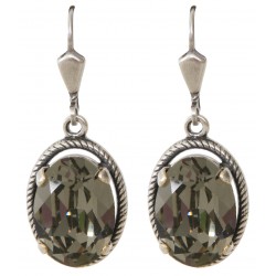 Black Diamond Swarovski® Crystal Earrings