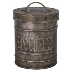 Poubelle de table en zinc avec couvercle