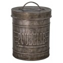 Poubelle de table en zinc avec couvercle