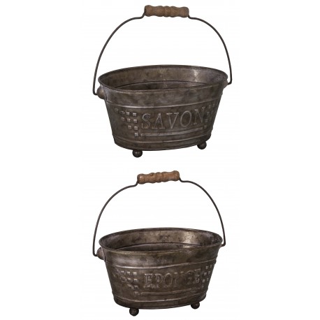 Porte savon / éponge zinc
