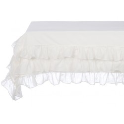 Nappe Fru Fru blanche 180 x 290 cm