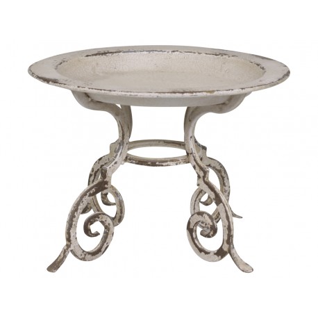French centrepiece on foot antique white