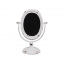 Miroir inclinable sur pied blanc antique