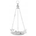 Portofino collection white metal bird feeder