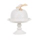 White ceramic glass cake stand