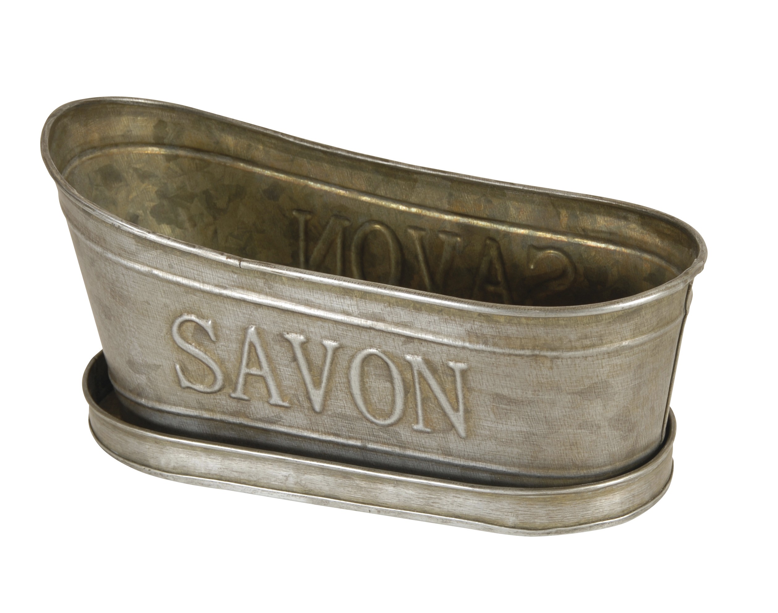 Salle De Bain Rouge Et Gris ~ baignoire porte savon couleur zinc par antic line dans un esprit Salle De Bain Rouge Et Gris ~ baignoire porte savon couleur zinc par antic line dans un esprit