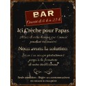 Metal plate "Crèche pour papas"