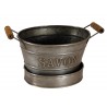 Mini bassine porte savon couleur zinc