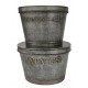 Set 2 pot réserves "Patates / Oignon-Ail" en zinc