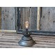 Lanterne photophore à ampoule couleur charbon antique