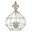 Lantern with french lily antique creme color