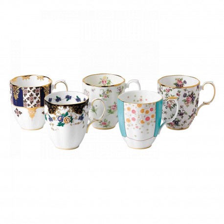 Coffret de 5 pièces Mugs 100 ans de thé – 1900 -1940