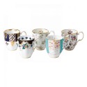 Coffret cadeau de 5 pièces Mugs 100 ans de thé collection 1900 -1940