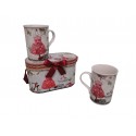 Coffret de 2 mugs décor mannequin