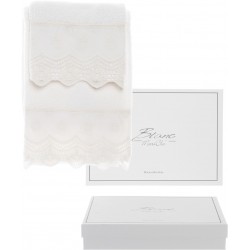 Set de deux serviettes de toilettes Jacquard en coffret cadeau