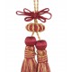 Double tassel in black and gold