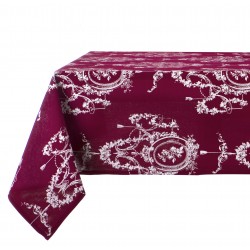 Nappe Ballade bordeaux 150 x 260 cm en coffret cadeau